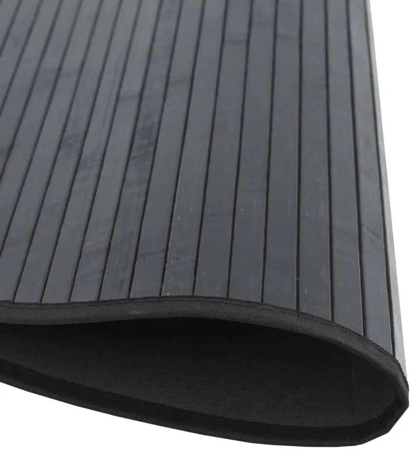 Tapete redondo 100 cm bambu preto