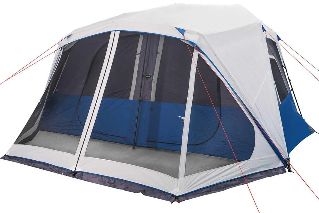 Tenda familiar c/ LED 10 pessoas libertação rápida azul-claro