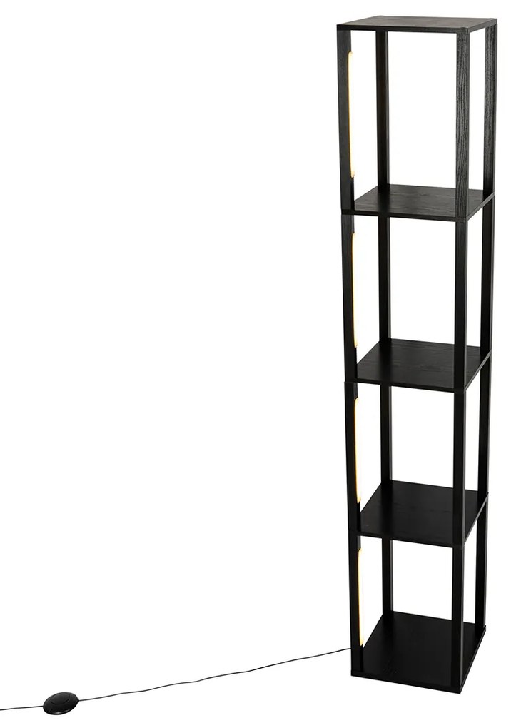 Candeeiro de pé design preto com LED regulável em 3 níveis - Tianna Design