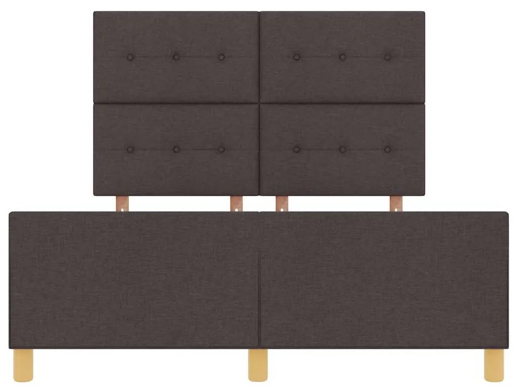 Estrutura de Cama vidaXL Castanho 140x200 cm Tecido