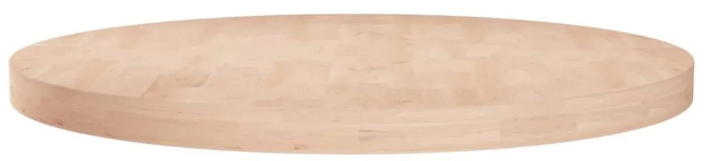 Tampo de mesa redondoØ70x4 cm carvalho maciço não tratado