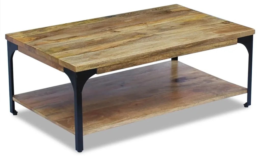 Mesa de centro, madeira de mangueira 100x60x38 cm