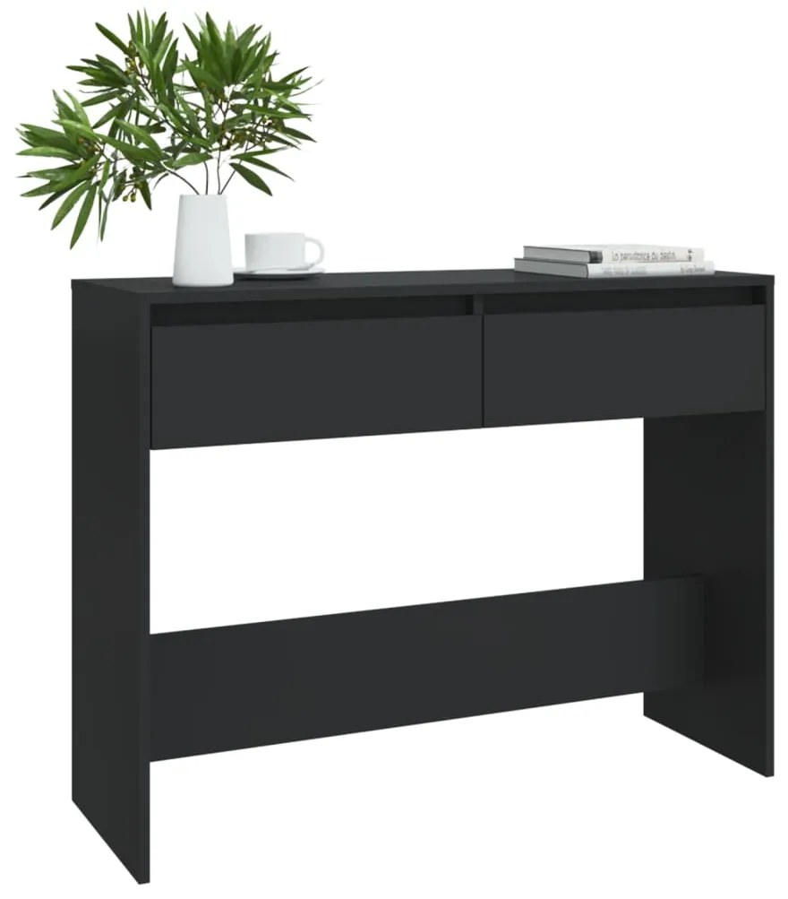 Mesa consola 100x35x76,5 cm derivados madeira preto