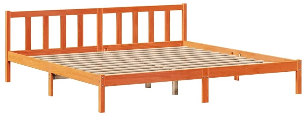 Cama com estante sem colchão 200x200 cm pinho maciço
