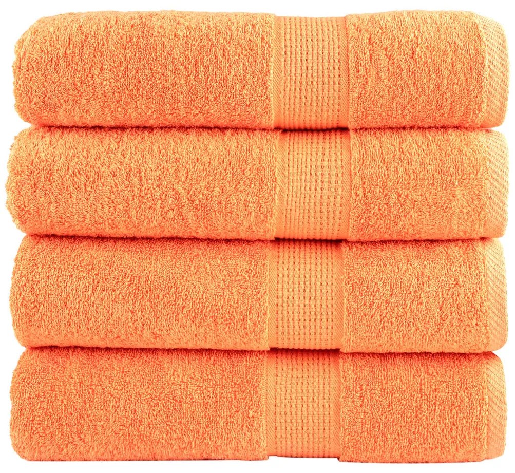 Toalhas de banho premium SOLUND 4pcs 70x140 cm 600 gsm laranja