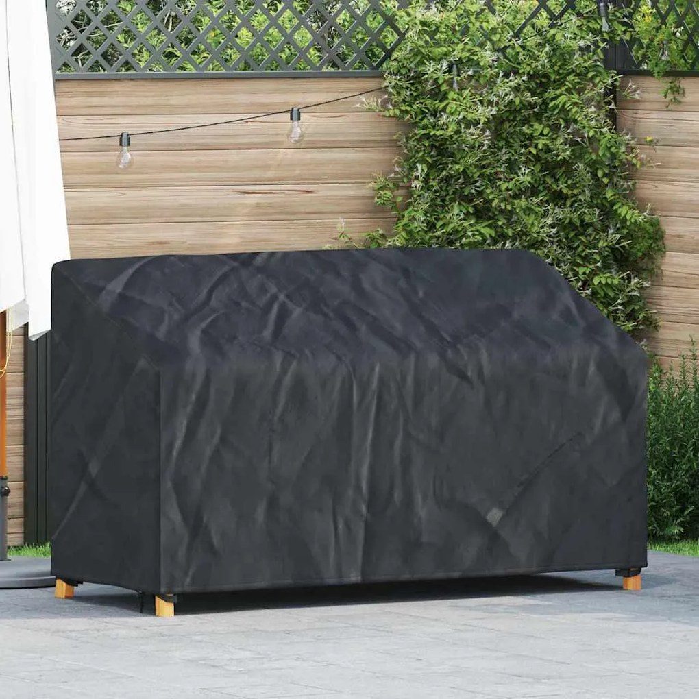 vidaXL Capa para banco de jardim Preto 165 x 70 x 65 / 94 cm tecido 210D