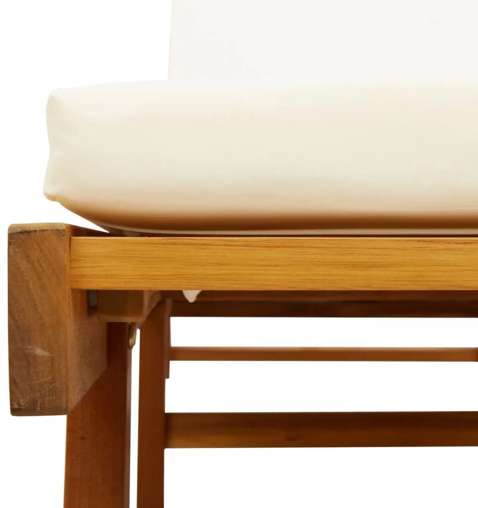 Espreguiçadeiras c/ almofadões 2 pcs 200x68x83 cm acácia maciça