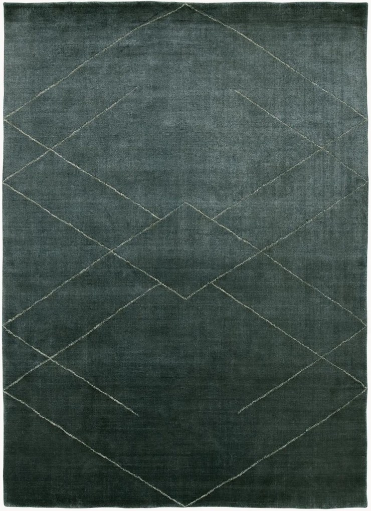 Tapete em viscose artesanal de pelo curto Tetsu