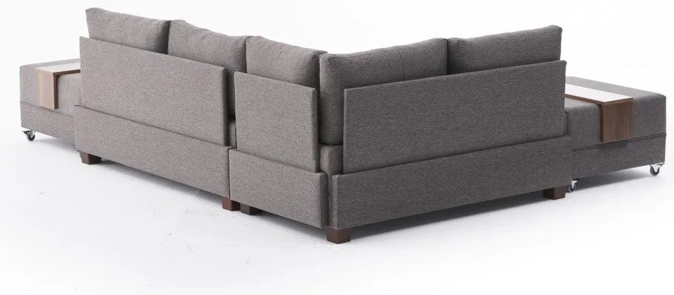 Sofá-Cama de Canto Fly – Castanho – 210x70x280 cm