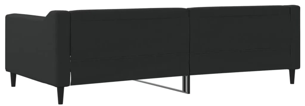 Sofá-cama 100x200 cm tecido preto