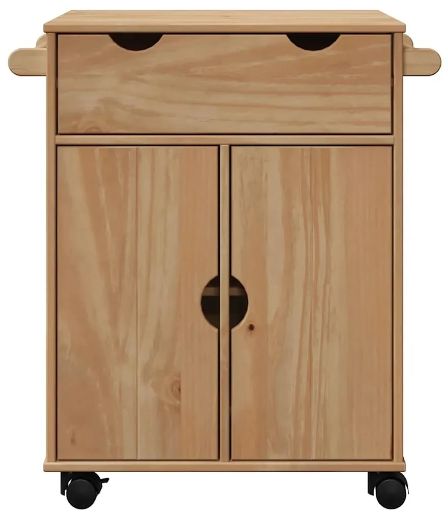 Carrinho de cozinha OTTA 59x45x80 cm madeira de pinho maciça