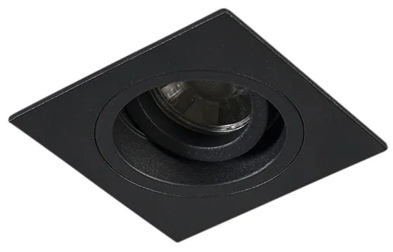 Foco embutido moderno preto 9,3 cm rotativo e inclinável - Chuck Moderno