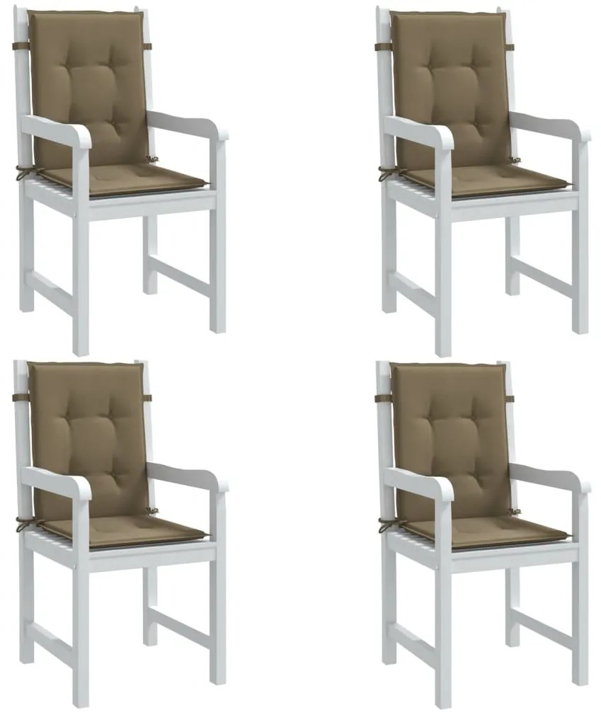 Almofadões lombares p/cadeiras 4pcs 100x50x4 cm mesclado tecido