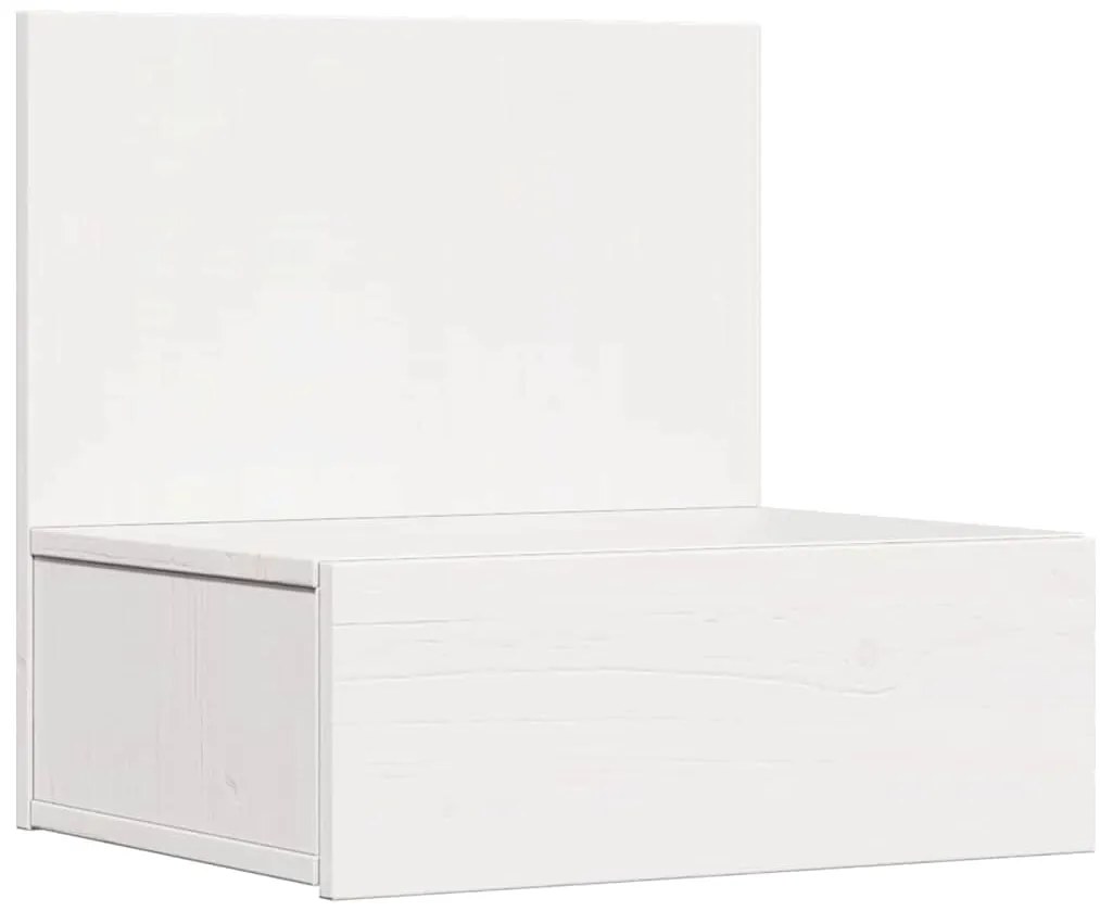 Mesa de Cabeceira Montada na Parede com gaveta 2 pcs Branco