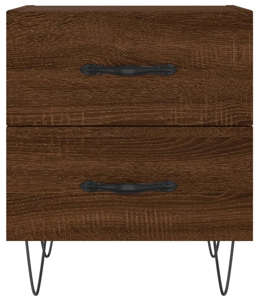 Mesa cabeceira 40x35x47,5cm derivados madeira carvalho castanho