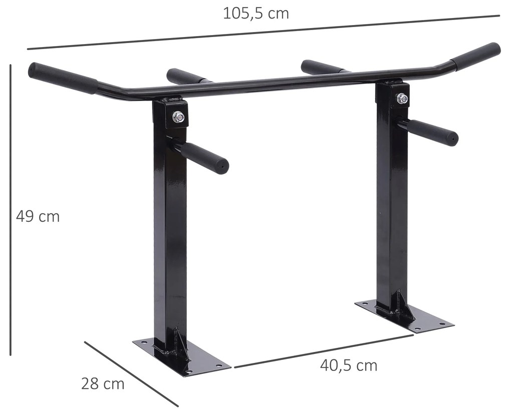 Barra de Elevação de Parede Barra Pull-Up de Aço para Treino em Casa C