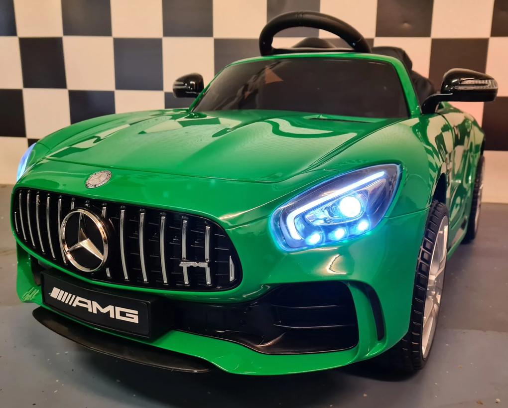Carro infantil Bateria 6V Mercedes GTR verde metálico com Comando