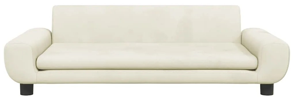 Cama para cães 100x54x33 cm veludo cor creme