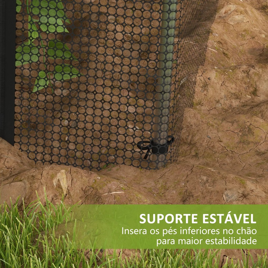 Outsunny Estufa de Cultivo Estufa de Jardim com 1 Porta com Fecho de C