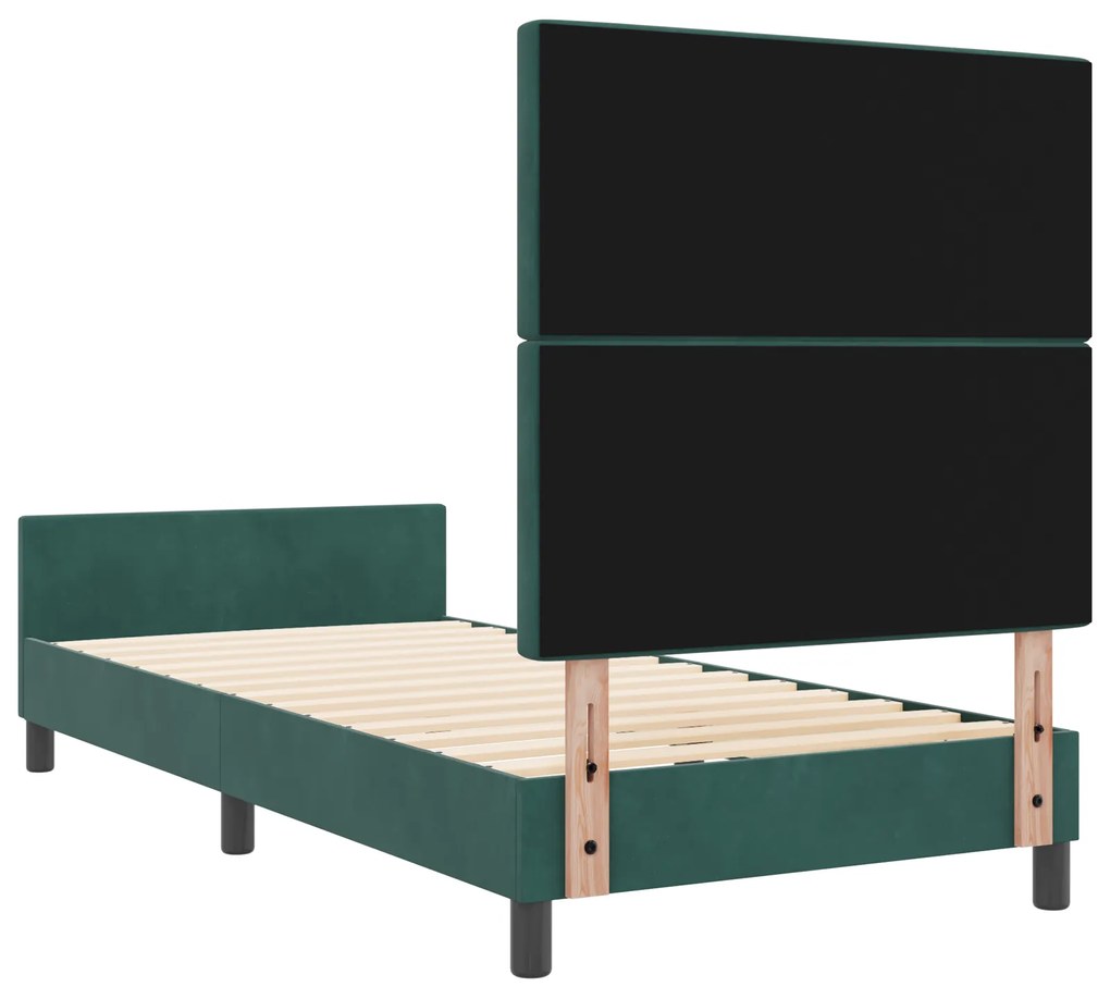 Cama vidaXL Verde Escuro 90x190 cm Veludo