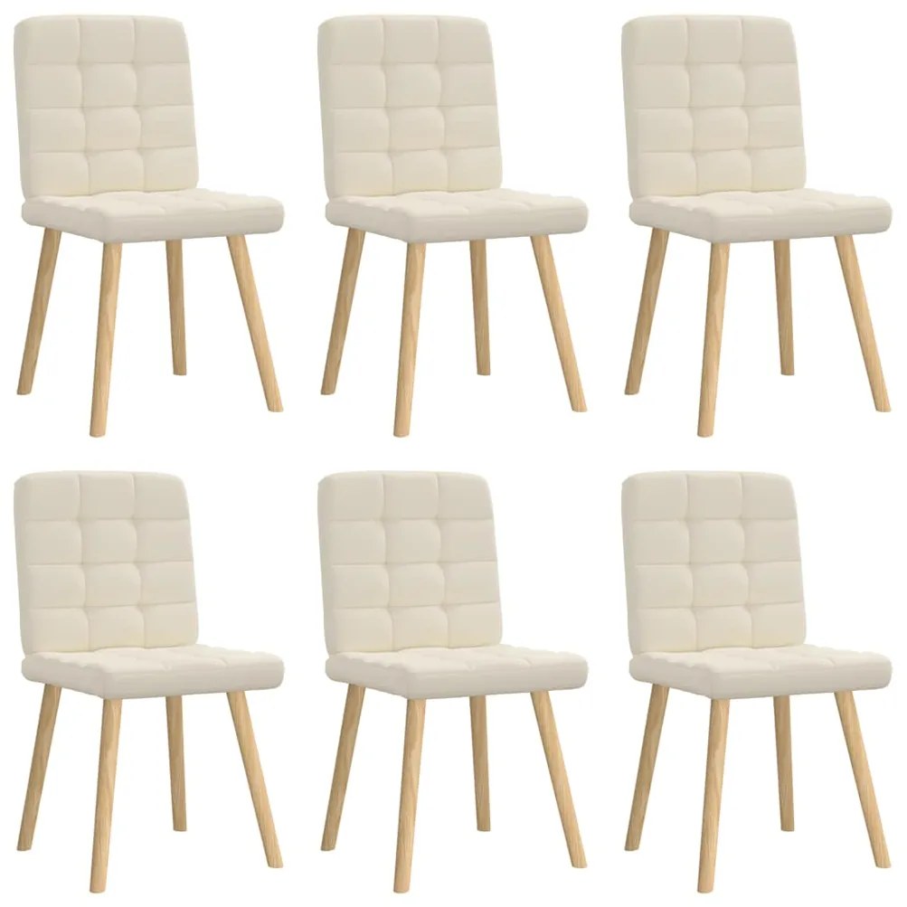 Cadeiras de jantar 6 pcs linho