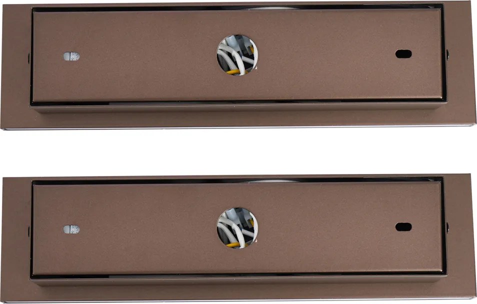 Conjunto de 2 candeeiros de parede modernos bronze escuro ajustáveis com USB-C incluindo LED - Modric