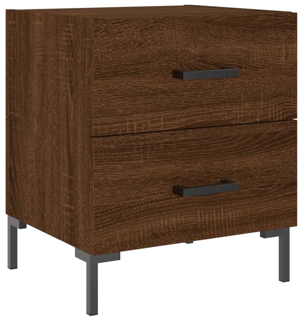 Mesa de cabeceira 2 pcs derivados de madeira carvalho castanho