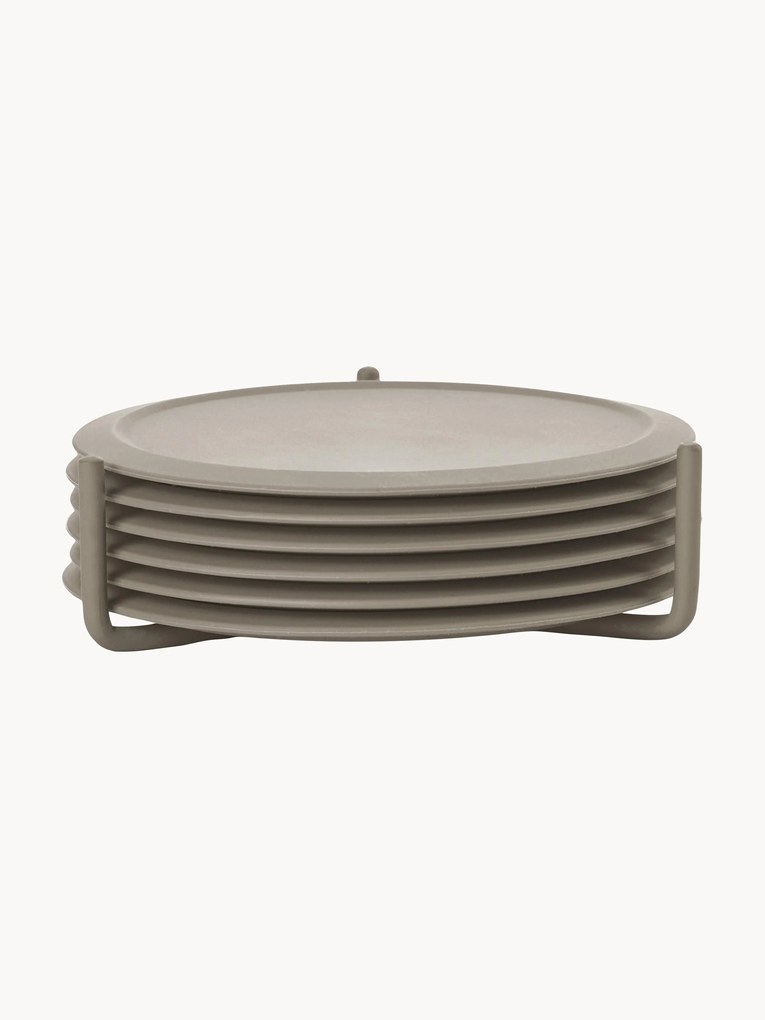 Bases para copos de silicone com suporte Plain, conjunto de 6