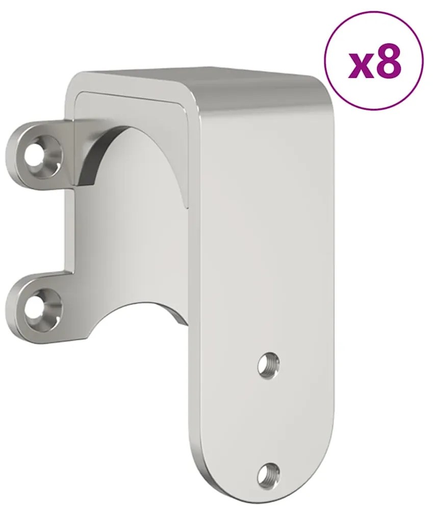 Kit ferragens p/ porta deslizante 366cm aço inoxidável prateado