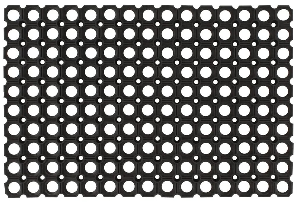 Tapete de porta retangular 40x60 cm borracha