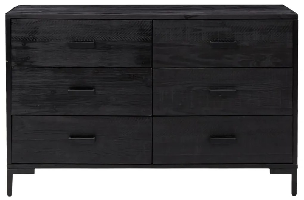 Aparador 110x35x70 cm pinho maciço preto