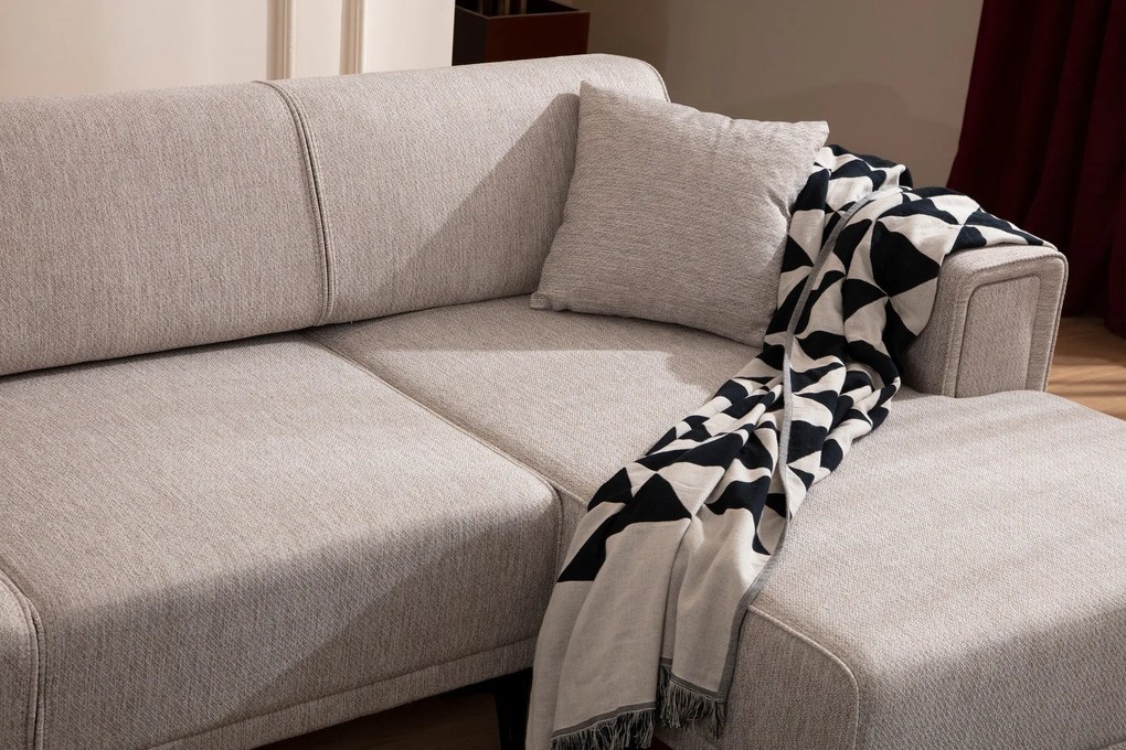 Sofá-Cama de Canto Horizon – Castanho Claro – 250x140 cm