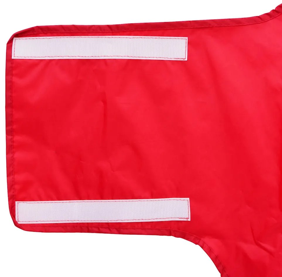 Capa de chuva para cães com tiras reflectoras vermelho 3XL