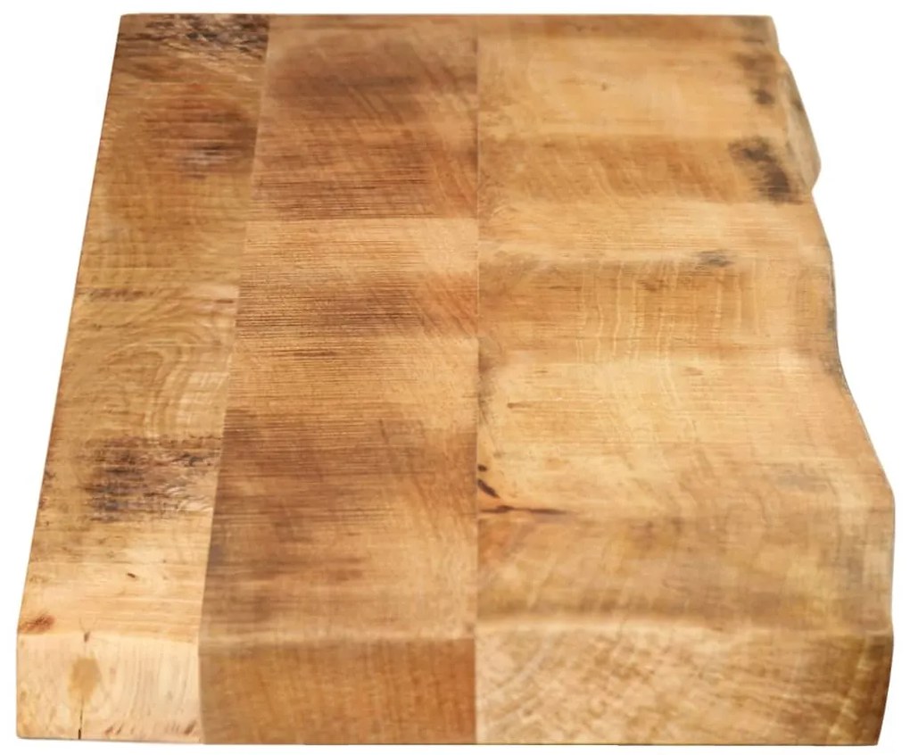 Tampo de mesa borda viva 140x20x3,8 cm mangueira áspera maciça