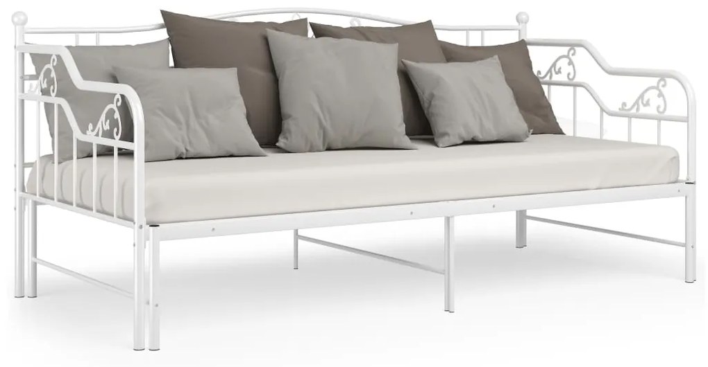 Estrutura sofá-cama de puxar 90x200 cm metal branco