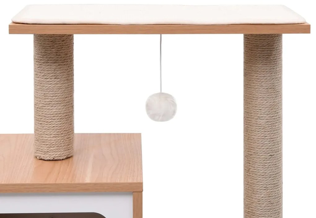 Árvore para gatos com tapete arranhador sisal 82 cm