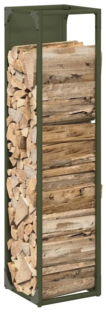 Suporte para lenha aço laminado a frio verde azeitona
