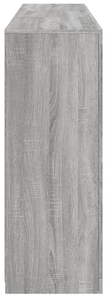 Aparador com luzes LED 162x37x100 cm cinzento sonoma