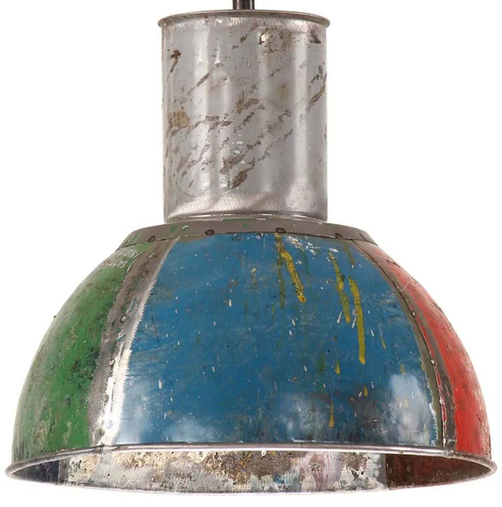 Candeeiro suspenso industrial redondo 25W 28,5 cm E27 multicor