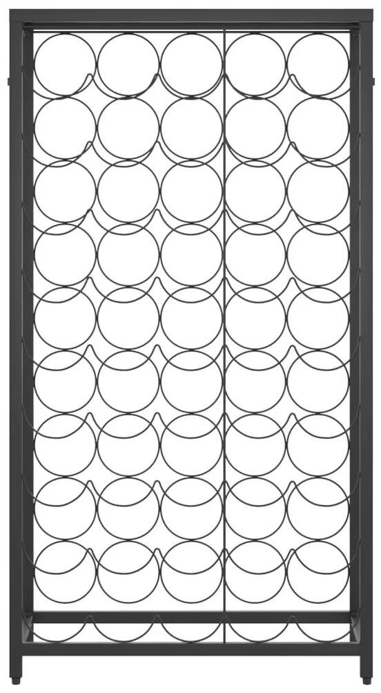 Garrafeira para 45 garrafas 54x18x100 cm ferro forjado preto