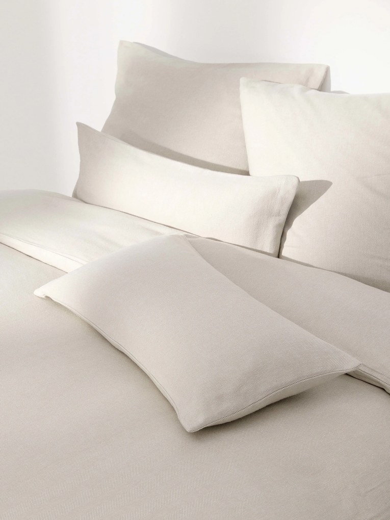 Capa de edredão em flanela com padrão de espinha de peixe Wanda