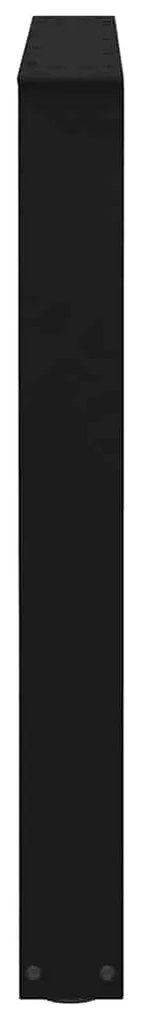 Pernas para mesa de jantar em V 3 peças, preto, 80x(72-73,3) cm, aço