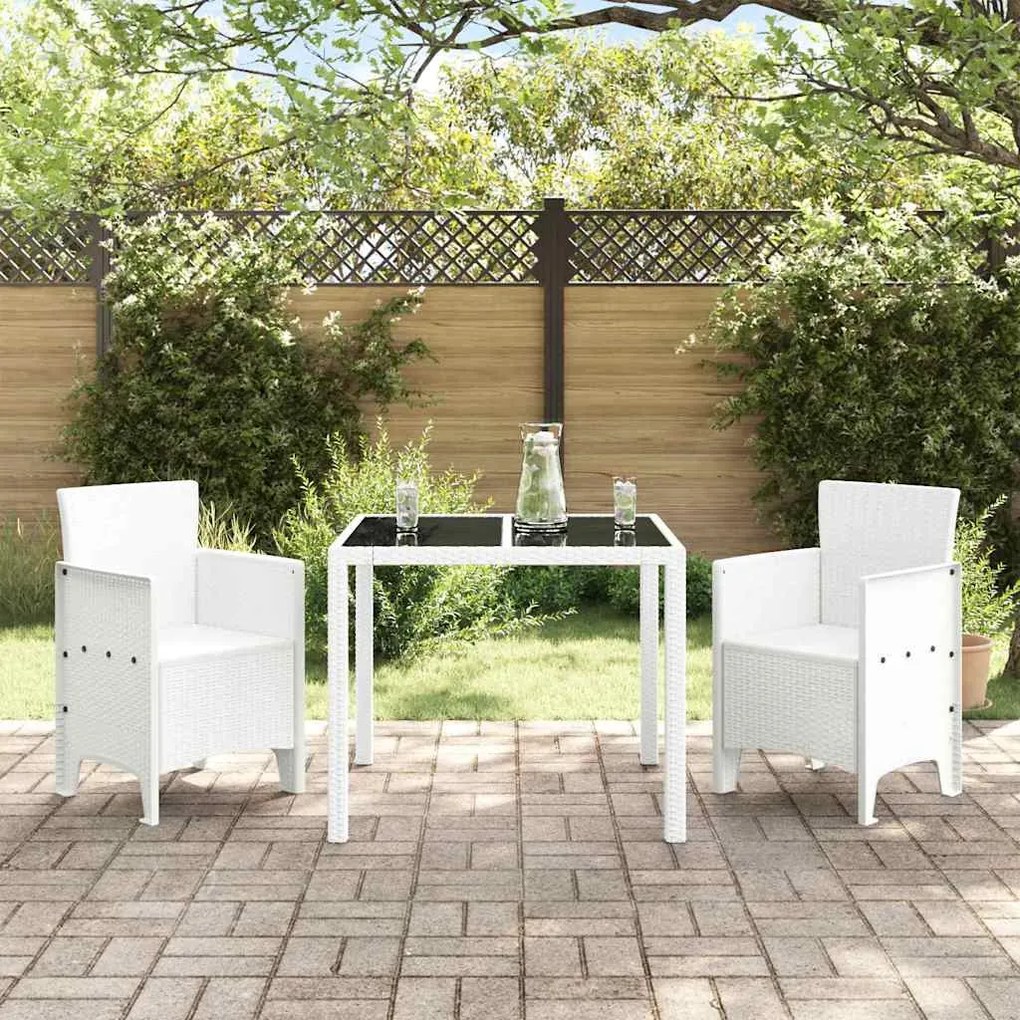 Cadeiras de Jardim 2 pcs Branco 53 x 49 x 85 cm Plástico