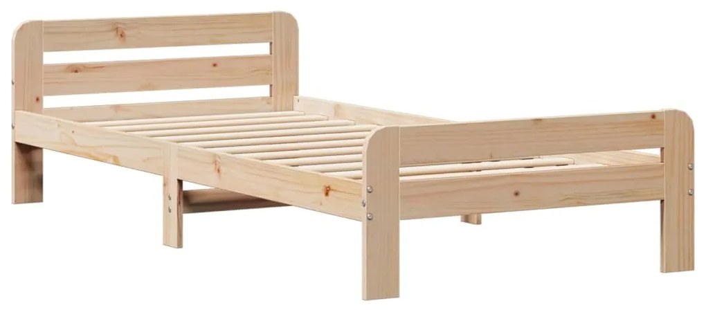 Cama sem colchão 75x190 cm madeira de pinho maciça