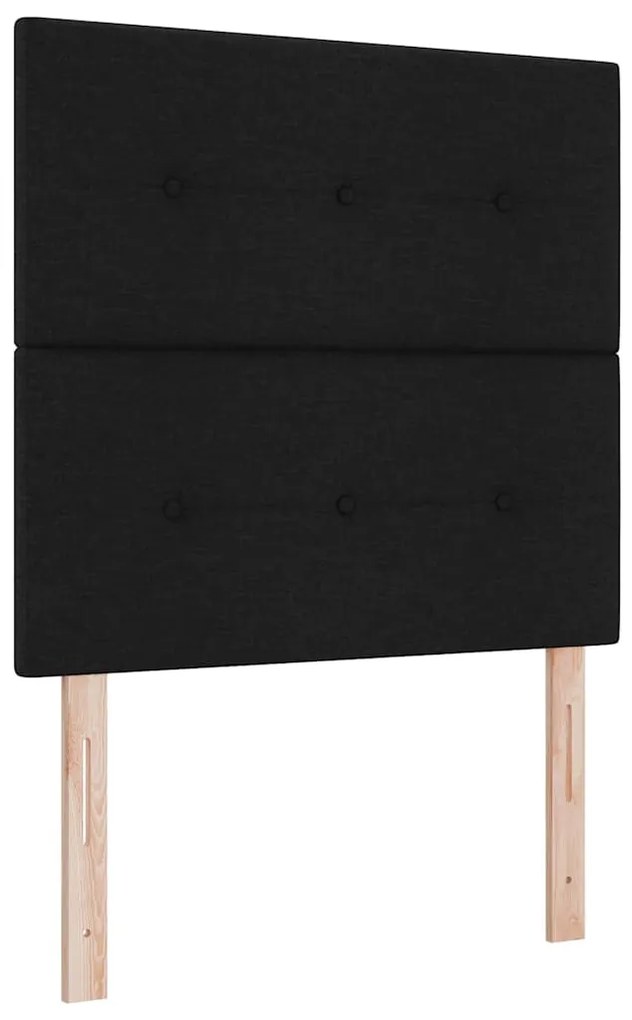 Cama Box com Colchão Preto 80x200 cm Tecido
