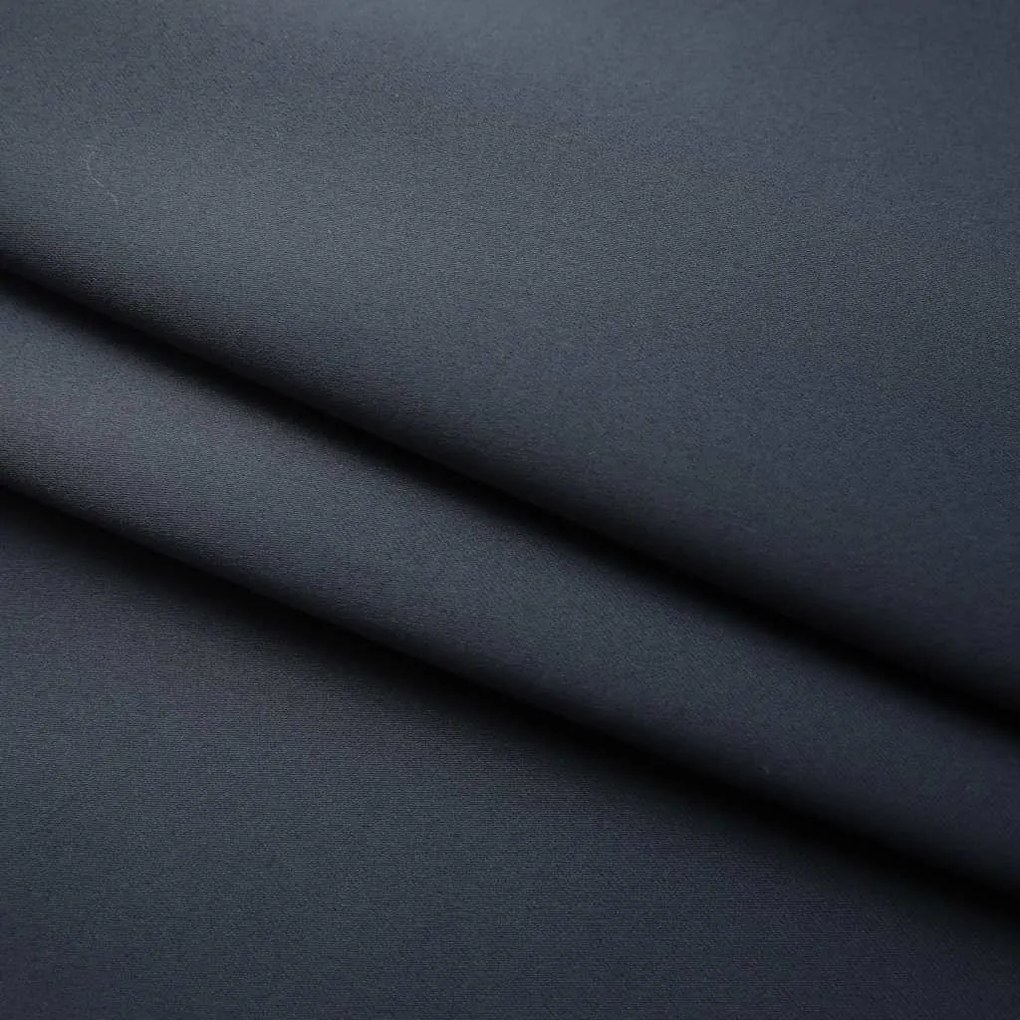 Cortinas blackout com ganchos 2 pcs 140x175 cm antracite