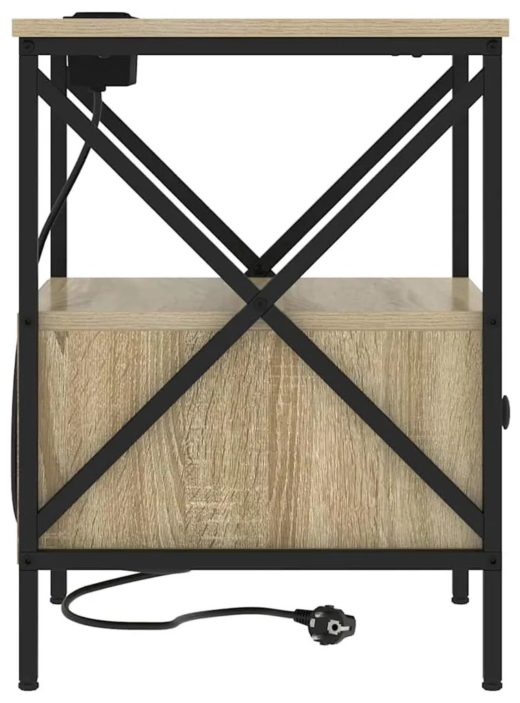 Armário de Cabeceira 2 pcs Carvalho sonoma 41.5 x 40.5 x 55 cm