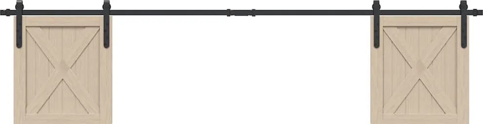 vidaXL Kit para armário deslizante aço carbono 213 cm