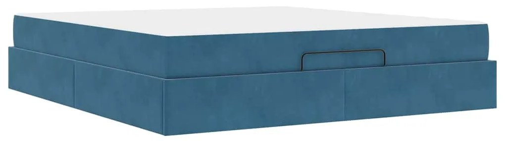 Estrutura da Cama Outros Azul 180 x 200 cm Veludo