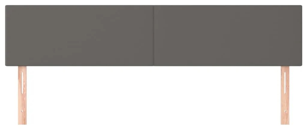 Cabeceira de cama 2 pcs couro artificial 90x5x78/88 cm cinzento